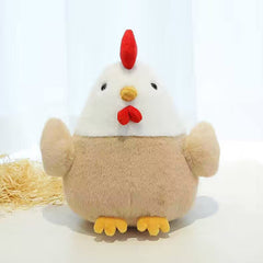 YUKOUQIAN chicken plush featured during cozy living-room relaxation
