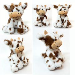 YUKOUQIAN cute cow plush with varied pattern, ideal for bedtime cuddles.