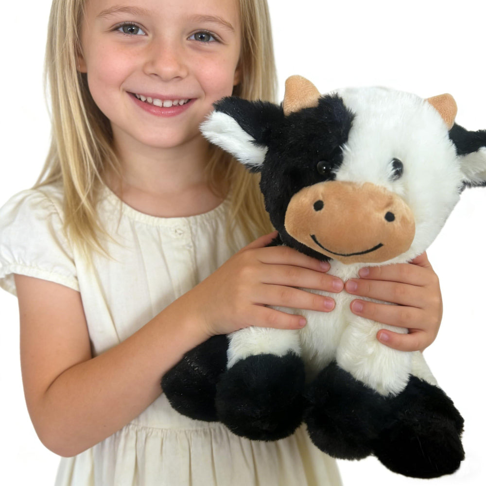 YUKOUQIAN cow plush on bed or shelf as decor