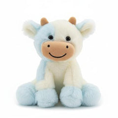 YUKOUQIAN cow plush 11.8in, soft fabric ideal for nap-time hugs.