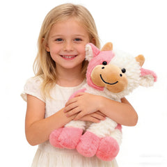 YUKOUQIAN cow plush close-up showing friendly face, ideal for imaginative play.