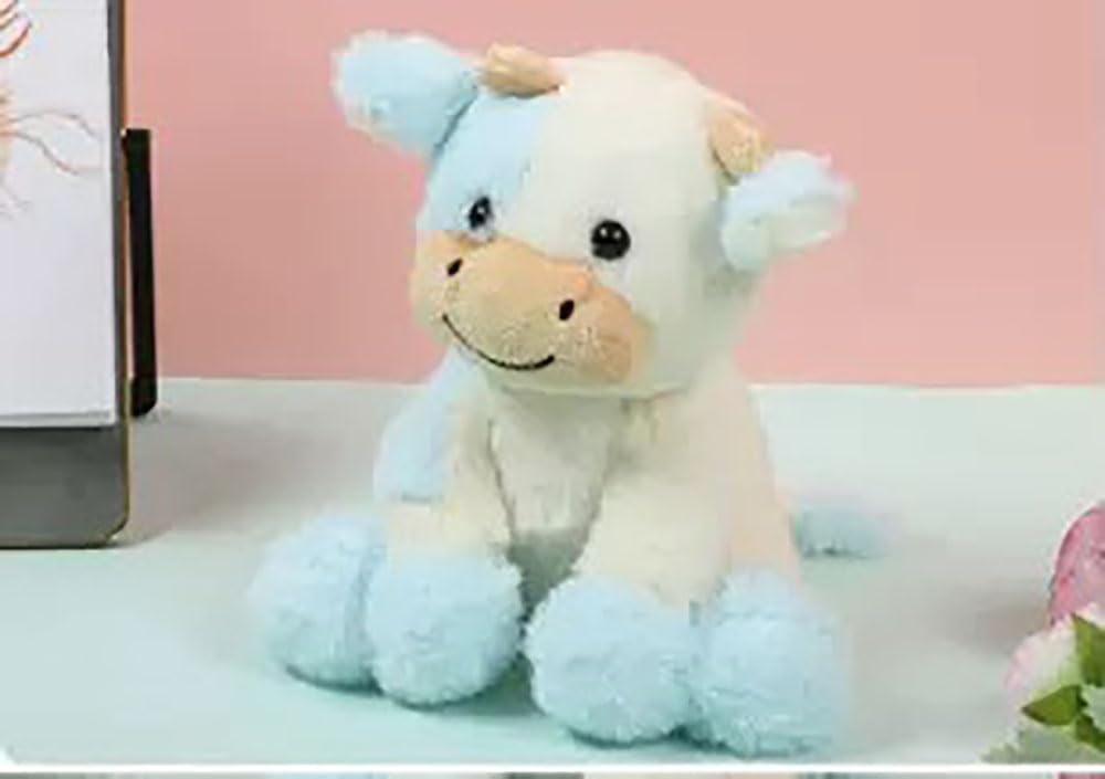 YUKOUQIAN cow plush toy for girls and boys, cute nursery decor.