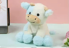YUKOUQIAN cow plush toy for girls and boys, cute nursery decor.