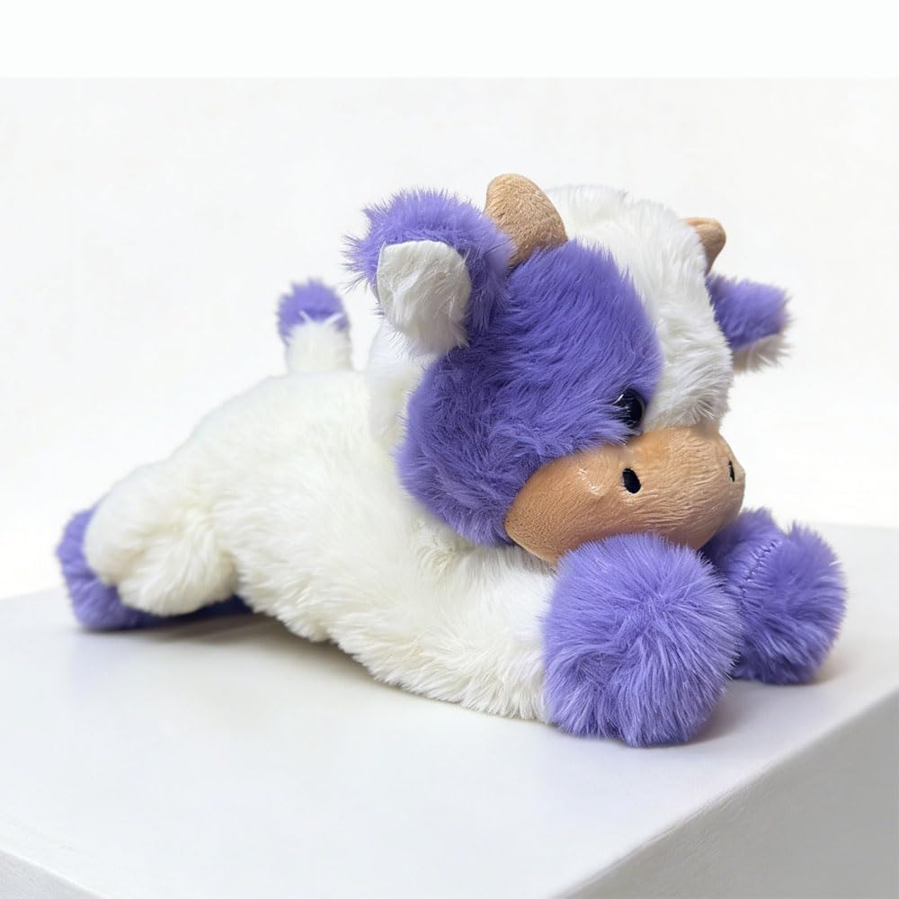 YUKOUQIAN cow plush in soft fluffy fabric for cozy cuddles