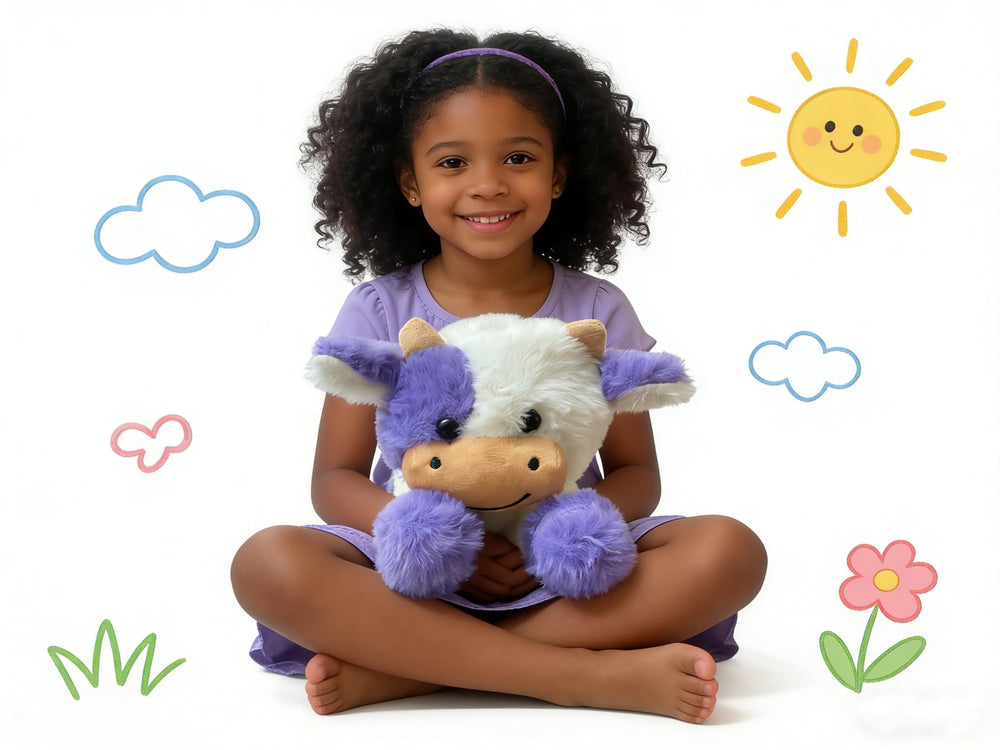 YUKOUQIAN cow plush arrives vacuum packaged and reshapes easily