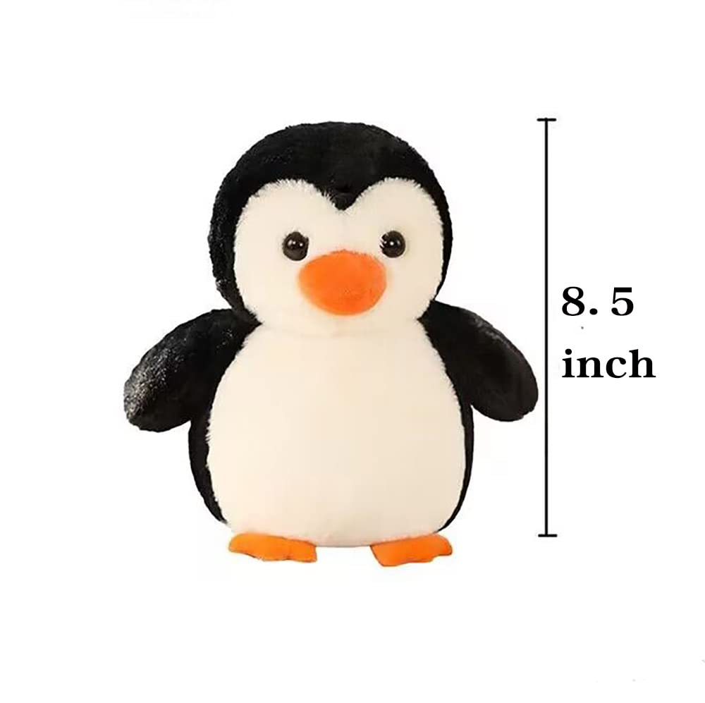 YUKOUQIAN penguin plush laid flat, shows soft surface.