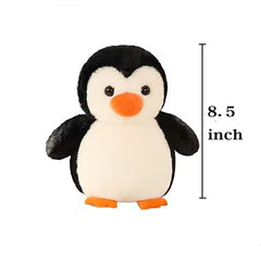 YUKOUQIAN penguin plush laid flat, shows soft surface.