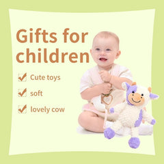 YUKOUQIAN stuffed cow toy with velvety-soft material.