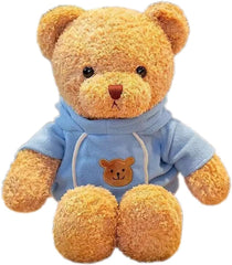 YUKOUQIAN 27in blue teddy bear front view offers soft, inviting hugs.