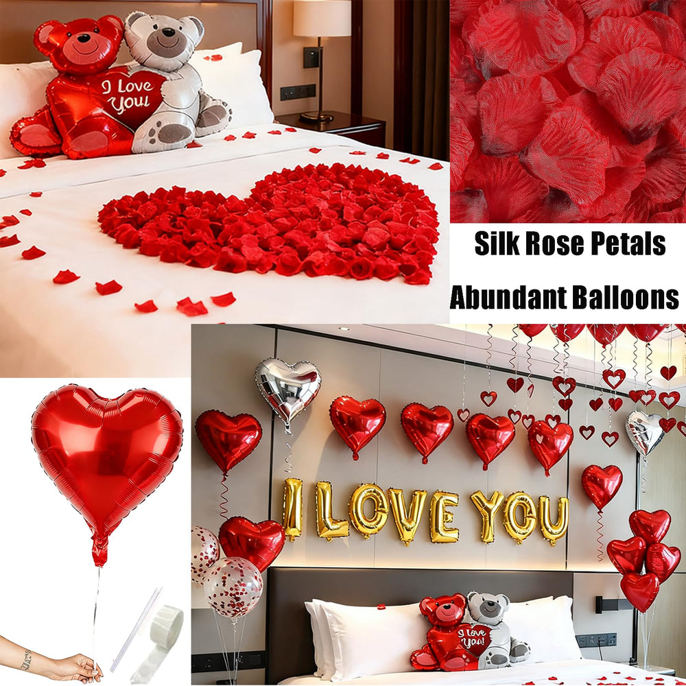 YuleFang 18in silver heart foil balloons for elegant anniversary ambiance
