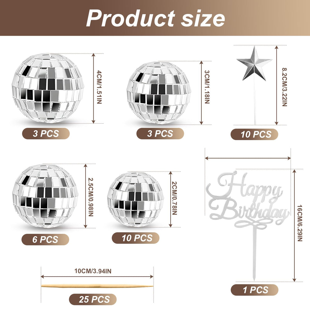 Yumikoo silver Happy Birthday topper elevates celebrations with a sleek, reflective accent