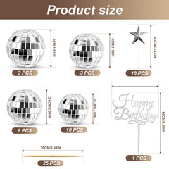 Yumikoo silver Happy Birthday topper elevates celebrations with a sleek, reflective accent