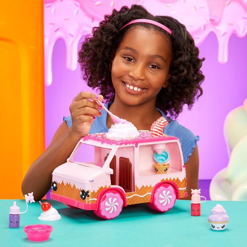 Yummiland dolls in the front seat boosting interactive storytelling