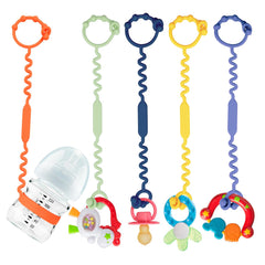Yunaeduo toy straps secure toys to stroller, preventing drops during walks.