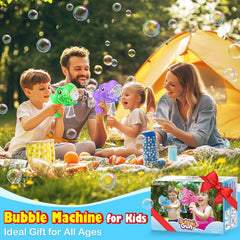 Yunaking bubble gun features leak-proof design to keep areas clean.