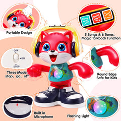 Yunaking Dancing Cat bright colors and lights grab a child’s attention.
