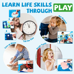 YunHe XinQiao Busy Book time telling scene strengthens early time concepts.