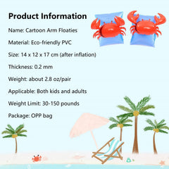 YUNLOVXEE crab-design arm floaties add playful pool safety