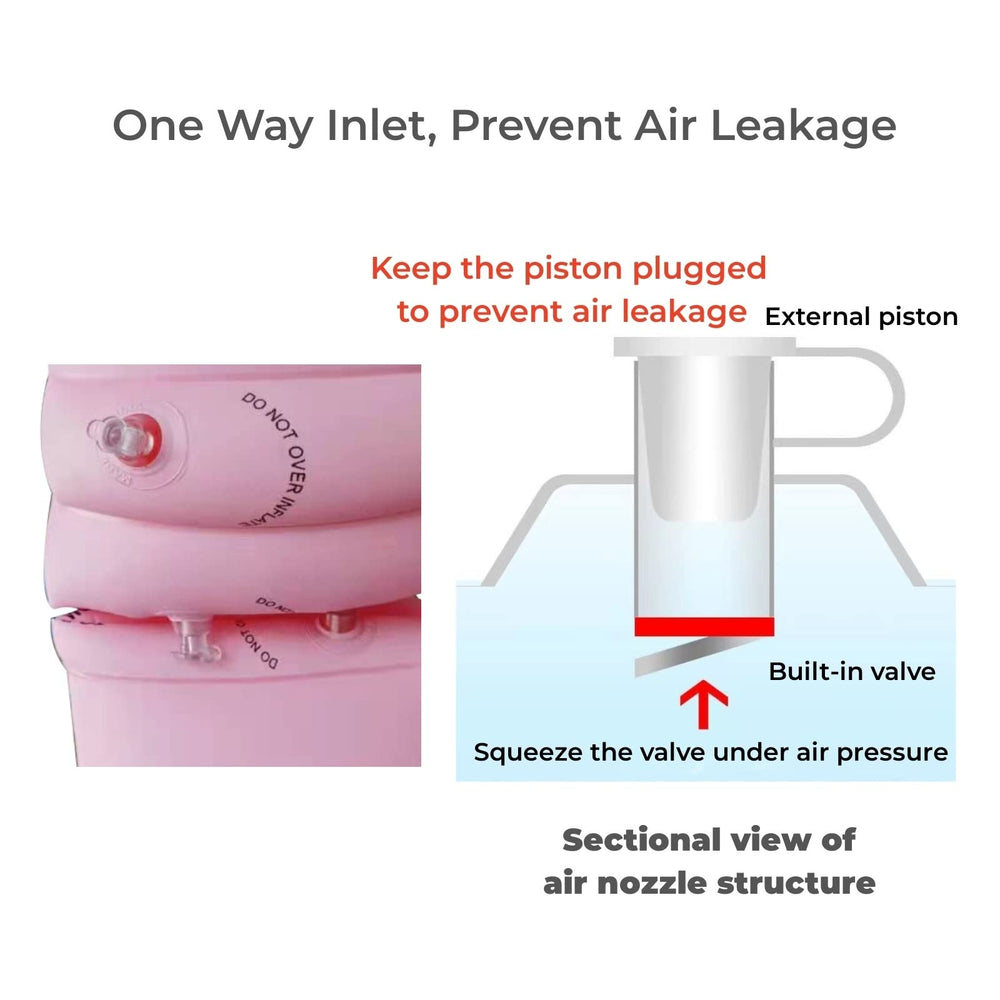 YUNLOVXEE easy-on-off arm floaties in pink for quick changes.