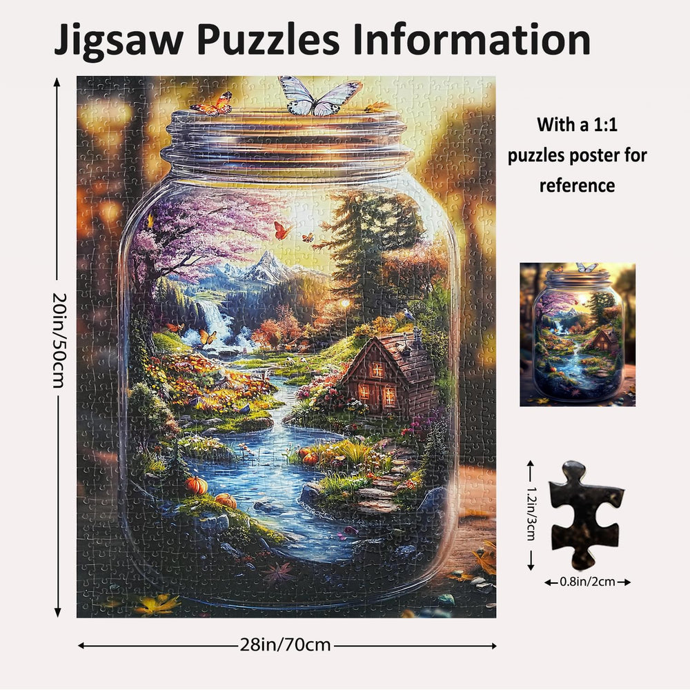Yunlus assembled puzzle 28x20 inch ready for display after completion.
