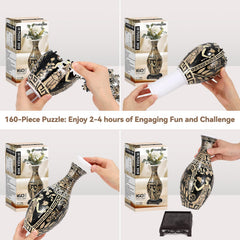 YunSheCSBS 3D puzzle vase compatible with real or artificial blooms.