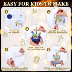 Yuntau felt and plastic materials ensure safe, colorful snow globe crafts.