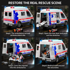 YunWings ambulance toy figures included for complete patient scenarios