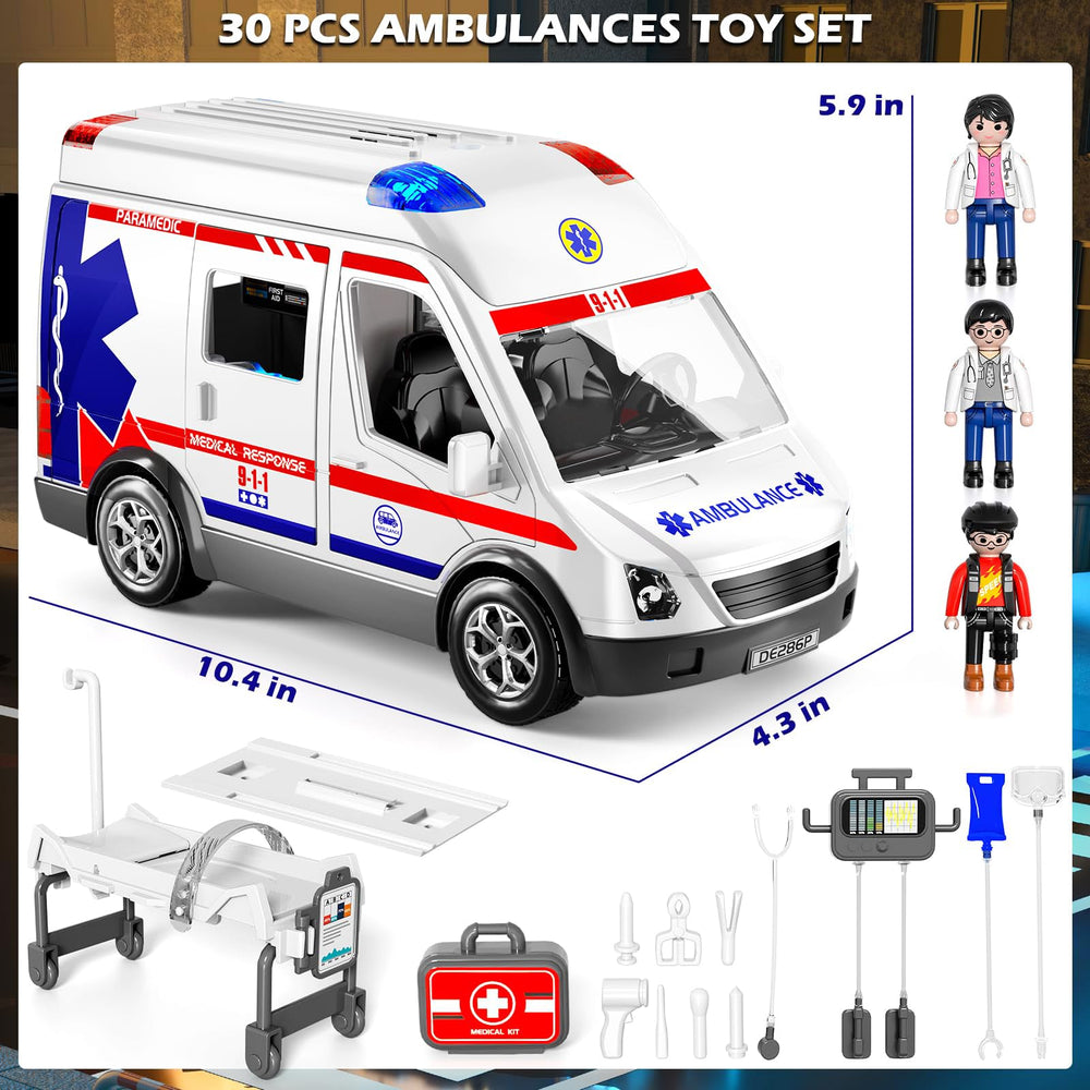 YunWings ambulance toy gift-ready packaging suitable for birthdays