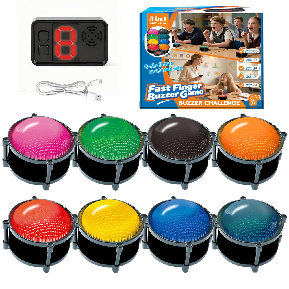 Yunzuiyue 8-buzzer set ready for engaging trivia sessions.