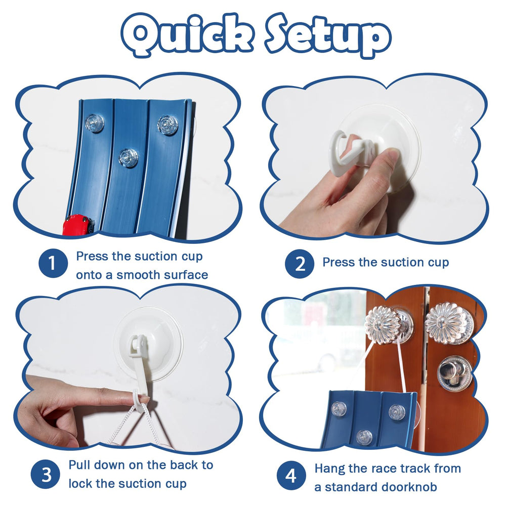 YUOIOYU strong suction cups grip on smooth surfaces for indoor or outdoor play.