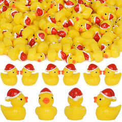 Yuronam Christmas duck with yellow hat, ideal for slime decor and dollhouse scenes