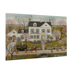 Yuwvewv Jane Austen puzzle on table during assembly.