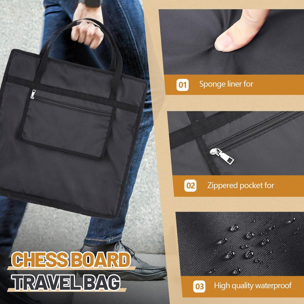 Yuxung Chess Bag interior padding cushions the board against bumps in transit.
