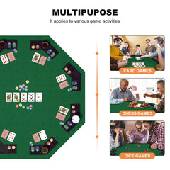 YUZPKRSI versatile folding mat for poker, blackjack, and family game nights.