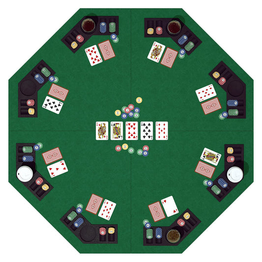 YUZPKRSI foldable poker table top octagon for eight players enhances home game nights.
