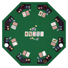 YUZPKRSI foldable poker table top octagon for eight players enhances home game nights.
