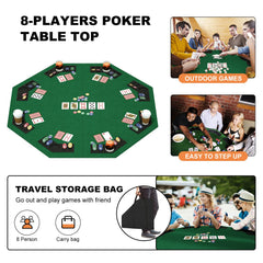 YUZPKRSI octagon topper suits groups, turning any surface into a casino-style table.