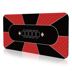 YUZPKRSI poker mat folded for easy storage and travel portability.