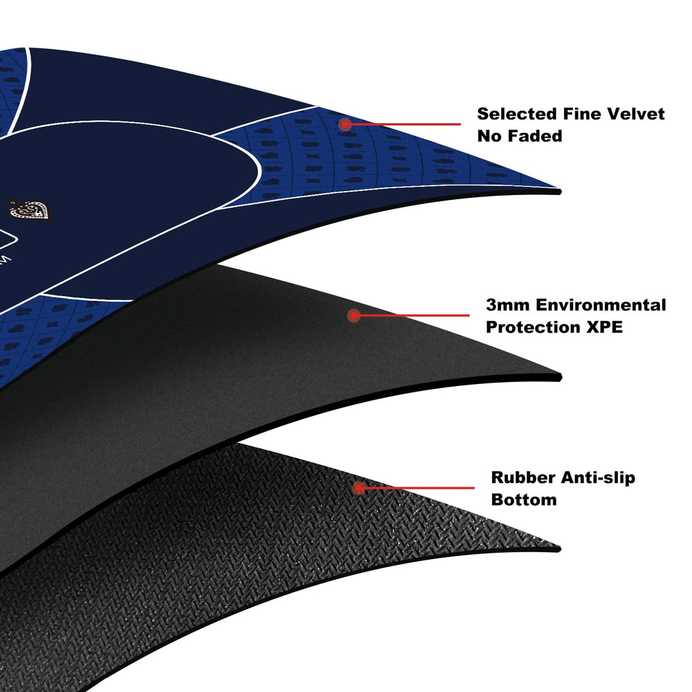 YUZPKRSI carry bag included for traveling poker mat