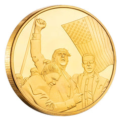 Yvhusk donald-trump-fighting-coin showcases bold imagery for display and gifting.