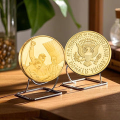 Yvhusk trump-assassinated-shooting-coin captures dramatic scene for a bold collection.