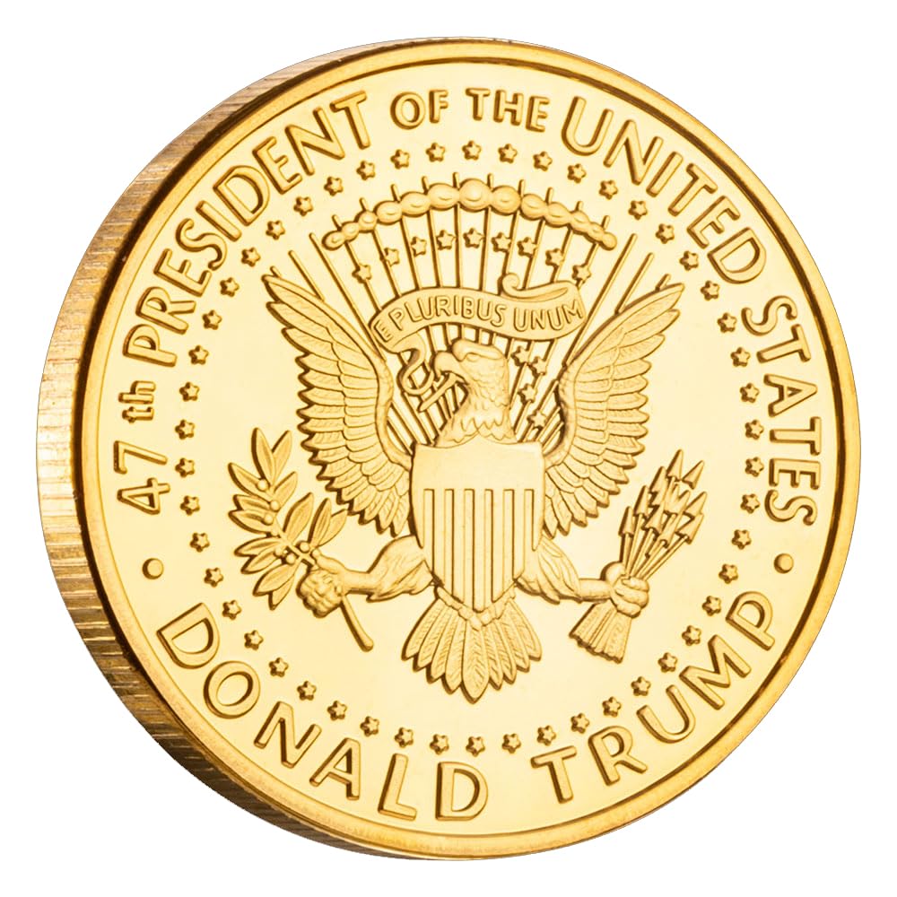 Yvhusk trump-never-surrender-coin offers compact display and durable keepsake for desks or shelves.