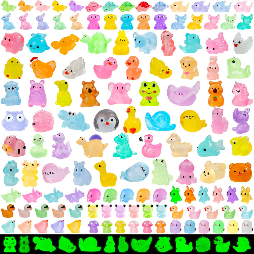 ywevyezc luminous mini resin animals in varied styles for DIY decoration