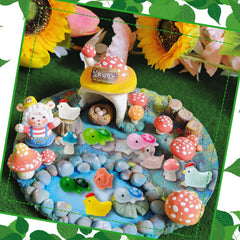 Ywevyezc waterproof resin animals withstand light outdoor decor uses.