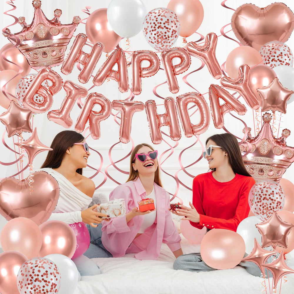 YWWSNSE rose gold star balloons for festive photo moments