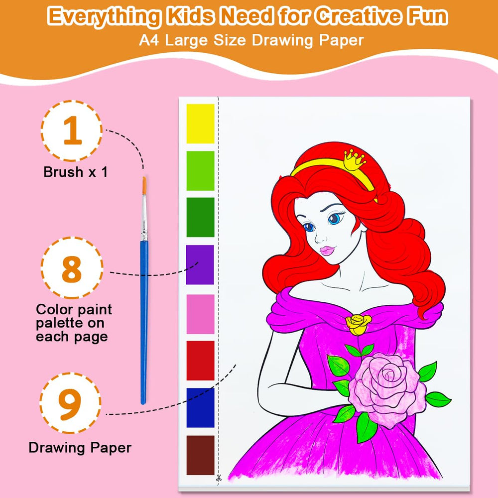 YXOTJHS watercolor book Scene 5 — perfect screen-free activity for quiet moments