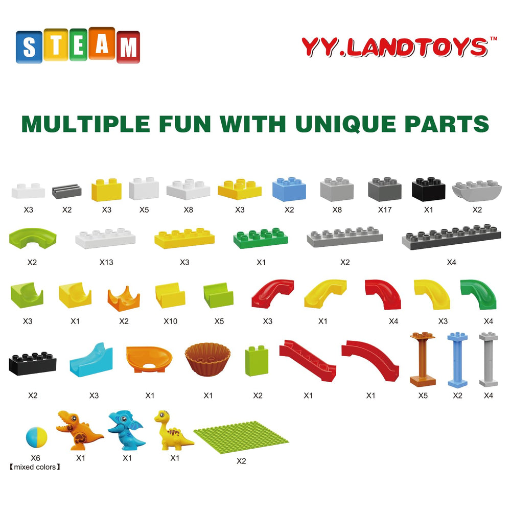 YY Landtoys Lego Duplo cross-compatibility expands building possibilities.