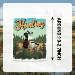 YYMYMGJ duck hunting stickers on a skateboard showcase camo style