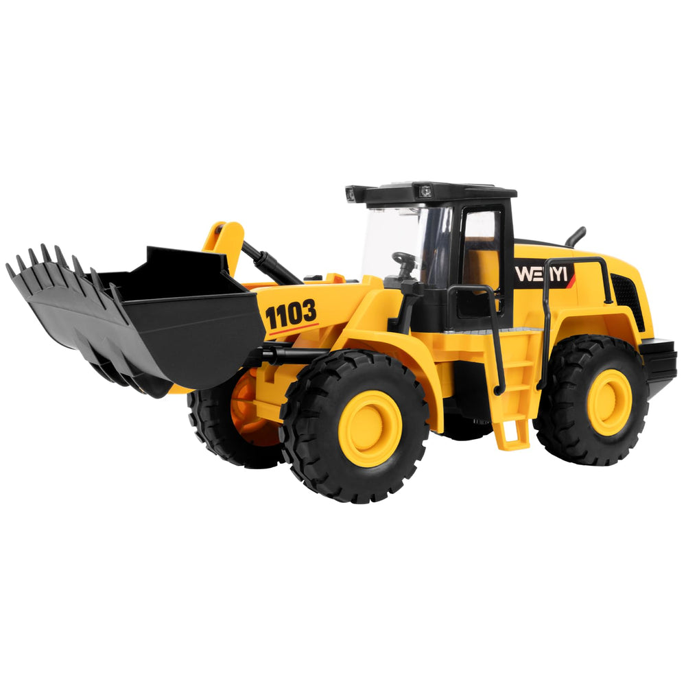 YySiRui bulldozer 16-inch front loader showcases oversized size for bold indoor play.