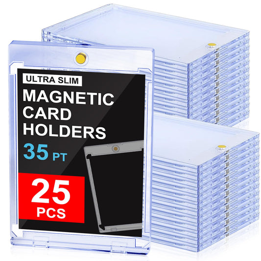 YZtree 25ct magnetic card holders in a slim protective display case for cards.